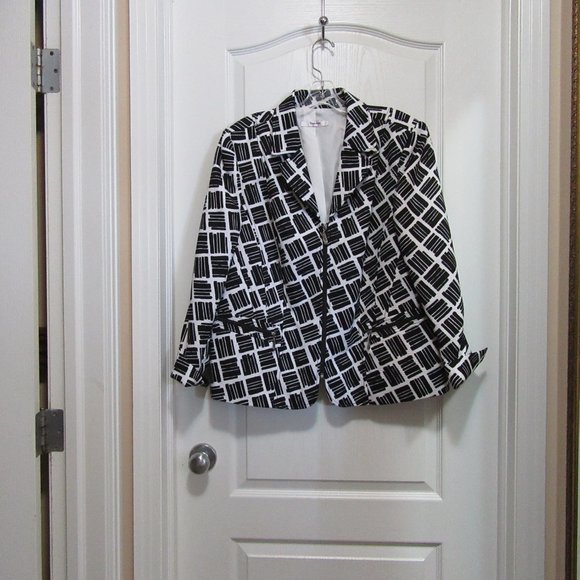 Blazer Black /White Tan Jay petite possible Xlarge - Picture 9 of 15